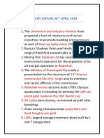 Current Affairs 28TH April 2011