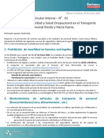 Circular Interna 01 - Condiciones de Seguridad y Salud Ocupacional en Transporte de Personal.