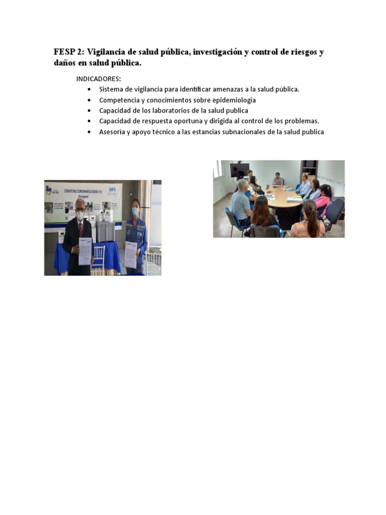Fortalecimiento de FESP 2 en Salud Pública | PDF