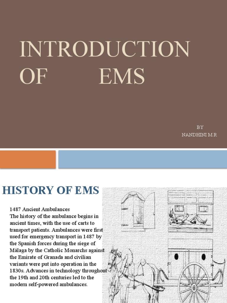 History of EMS PDF Emergency Medical Services Mental Disorder