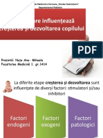 Factorii care influenţează creşterea şi dezvoltarea copilului