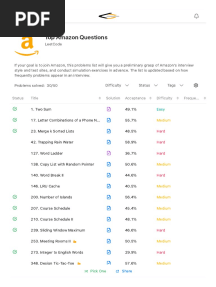 Top Amazon Questions - LeetCode