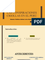 Las Conspiraciones Criollas en El Perú