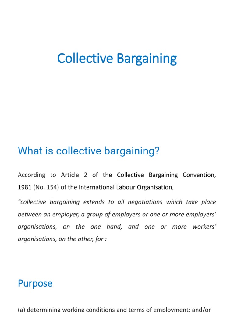 Collective Bargaining PDF Cost Of Living Collective Bargaining