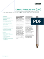 Sondex Single Gauge Quartz Pressure Tool QPS Spec