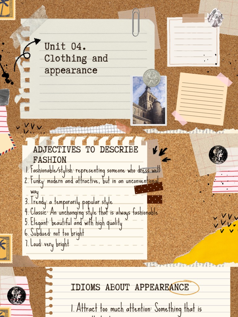 English 05. Unit 04 PDF Clothing Noun