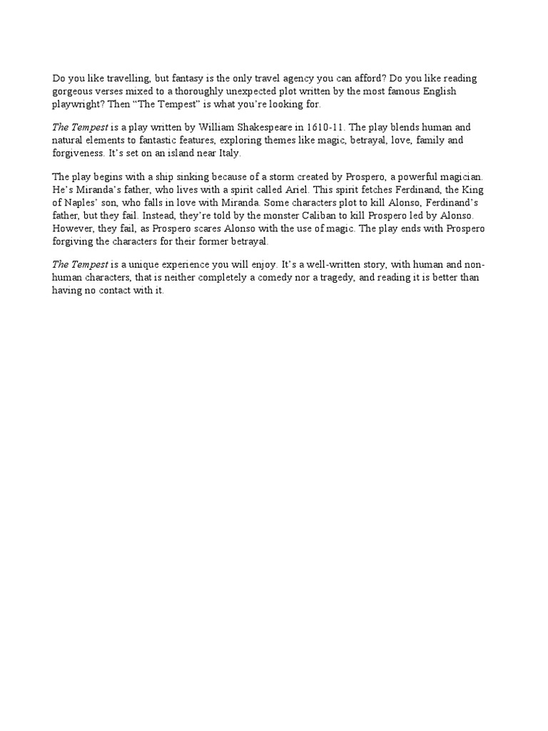 The Tempest | PDF