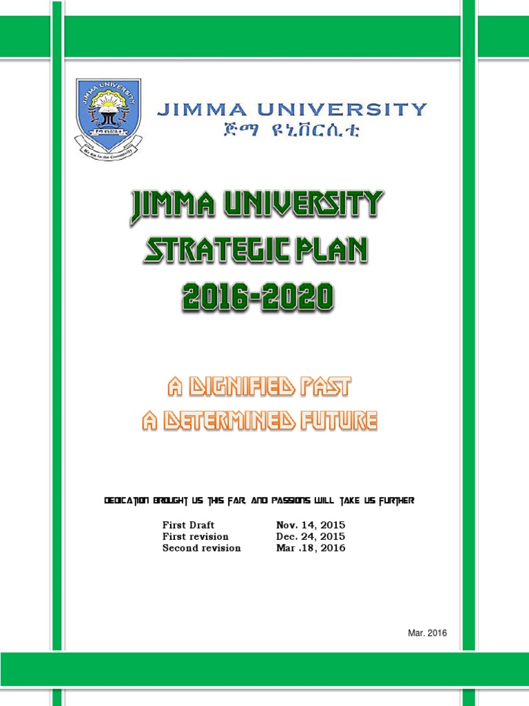 Jimma University Strategic Plan Pdf