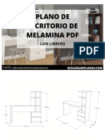 Plano de Escritorio de Melamina PDF Con Librero
