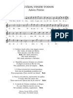 CRISTÃOS, VINDE TODOS Adeste Fideles - FLAUTA - Partitura Completa