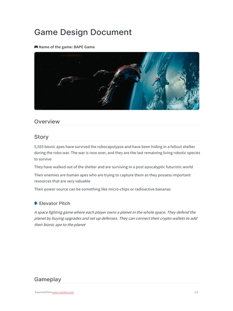 Game Design Document | PDF