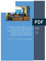 Laporan Kegiatan Orientasi Tingkat Kabupaten PK21