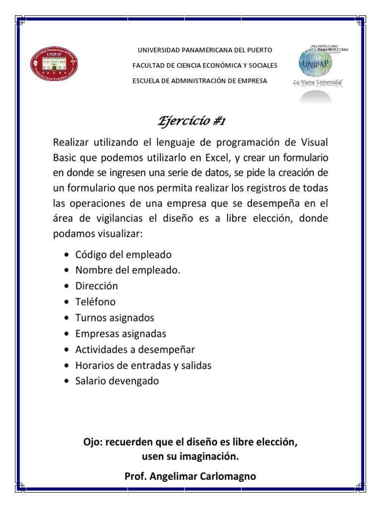 Formularios en Visual Basic para Excel | PDF