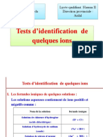 Tests de Reconnaissance de Quelques Ions Cours PPT 2