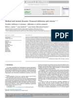 Medical and Mental Disorder Proposed Definition and Criteria