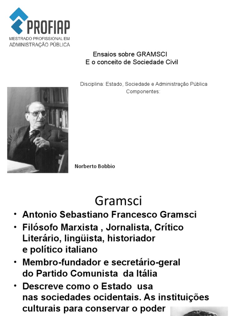 Gramsci e o Conceito de Sociedade Civil | PDF | Antonio Gramsci | Estado