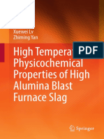 High Temperature Physicochemical Properties of High Alumina Blast Furnace Slag