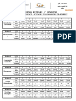 Emploi Du Temps 2022 2023