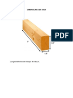 P1. Dimensiones de Viga de Madera