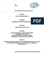 Reporte Investigacion Costos Diferencia Entre Empresas Comerciales, Servicios e Industriales