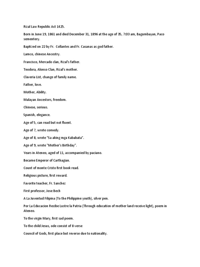 Rizal law republic act 1425 pdf classics