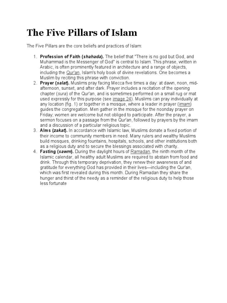 The Five Pillars Of Islam Pdf