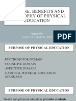 Purpose Benefits and Philosophy of Physical Education