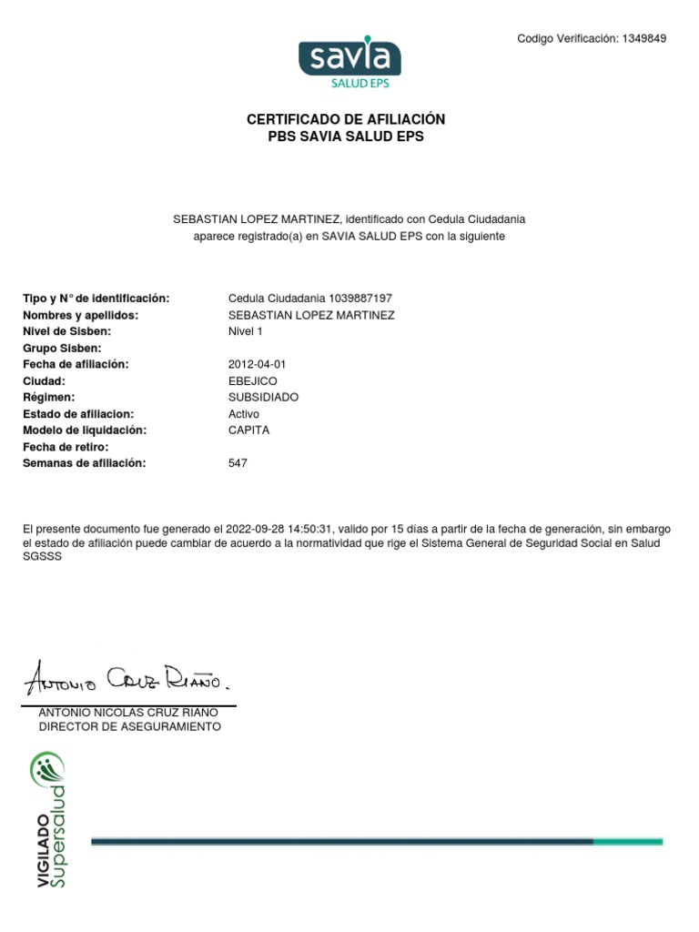 ✅ Descargar de Afiliación Savia Salud 2022