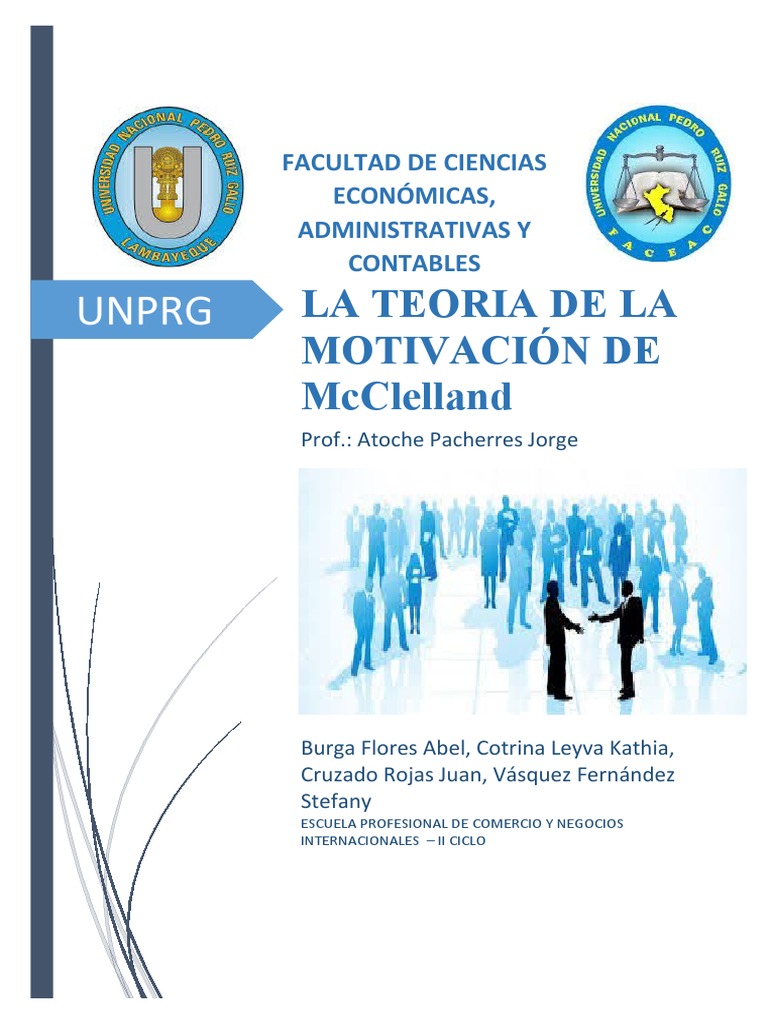 Teoria de La Motivacion Segun McClelland | PDF | Motivacional | Motivación