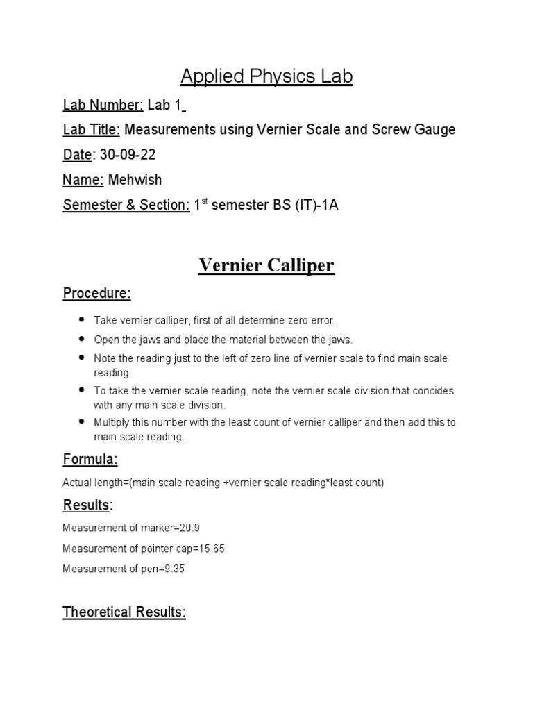 CP Lab1 PDF Metrology