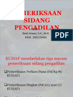 Pemeriksaan Sidang Pengadilan