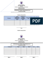 SCORING SHEET For The CHILDRENS FESTIVAL