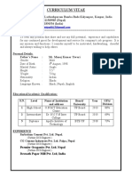Curriculum Vitae: Premier Oraganics Pvt. Ltd. Nepal Devnath Paper Mill Pvt. LTD, India