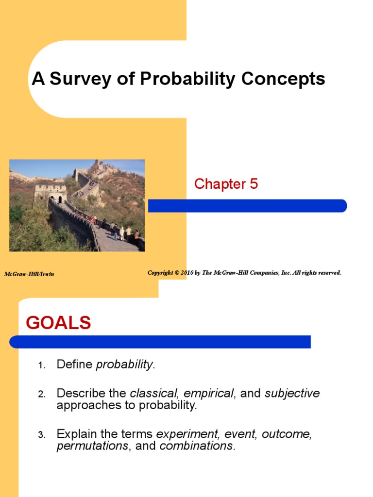 Statistics chapter 5a probability concept pdf probability