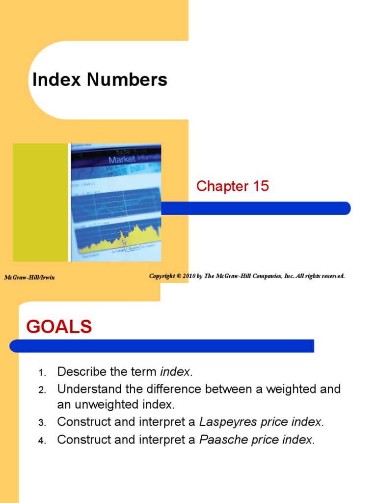 Statistics chapter 15a index numbers pdf index economics
