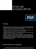 Evaluasi Pembelajaran Ips SD