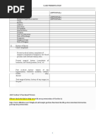 Case Presentation Format