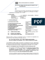 Acta de Paralización de Obra Por Desabastecimiento de Materiales