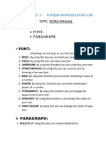 Computer Word Manual.