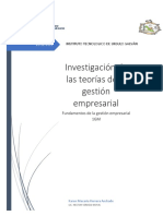 Investigacion de Las Teorias de La Gestion Empresarial