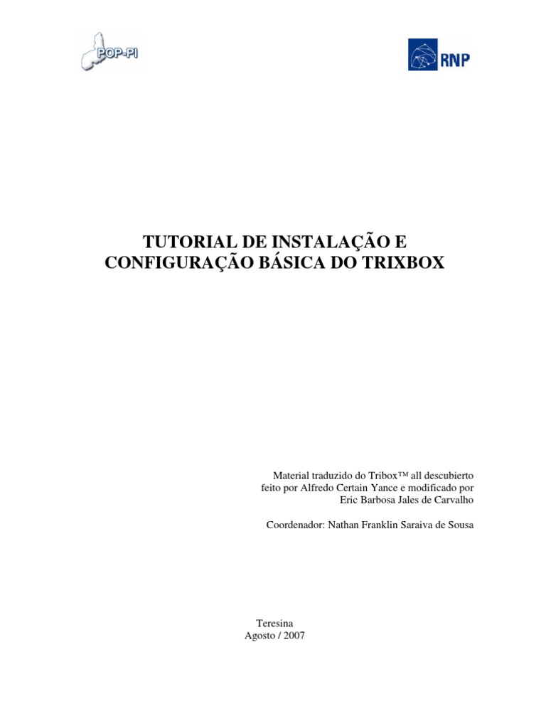 Tutorial Trixbox | PDF | Protocolo de transferência de hipertexto ...