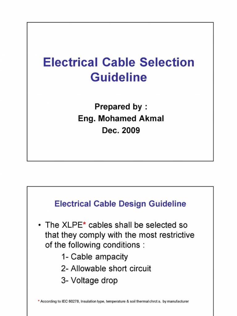 Electrical Cable Guide PDF