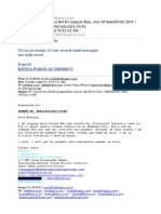 RE Your Invoice Ref No - Iyappan Balu - Inv-01 Dated19.05.2014 - TENDER NO. KPA1492012-13TE