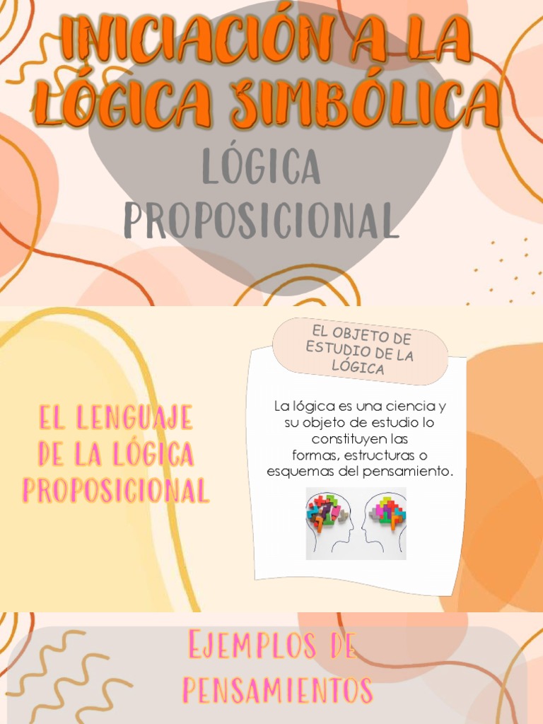El Lenguaje de Lo Lógica Proposicional PDF Proposición Lógica