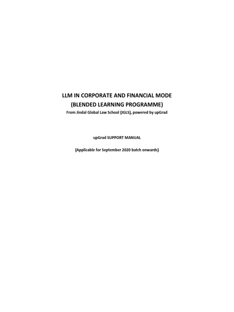 Blended LLM - Upgrad Support Manual | PDF | Recruitment | Teaching ...