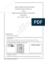 Islamiyat Model Paper X (Paper I) (English)