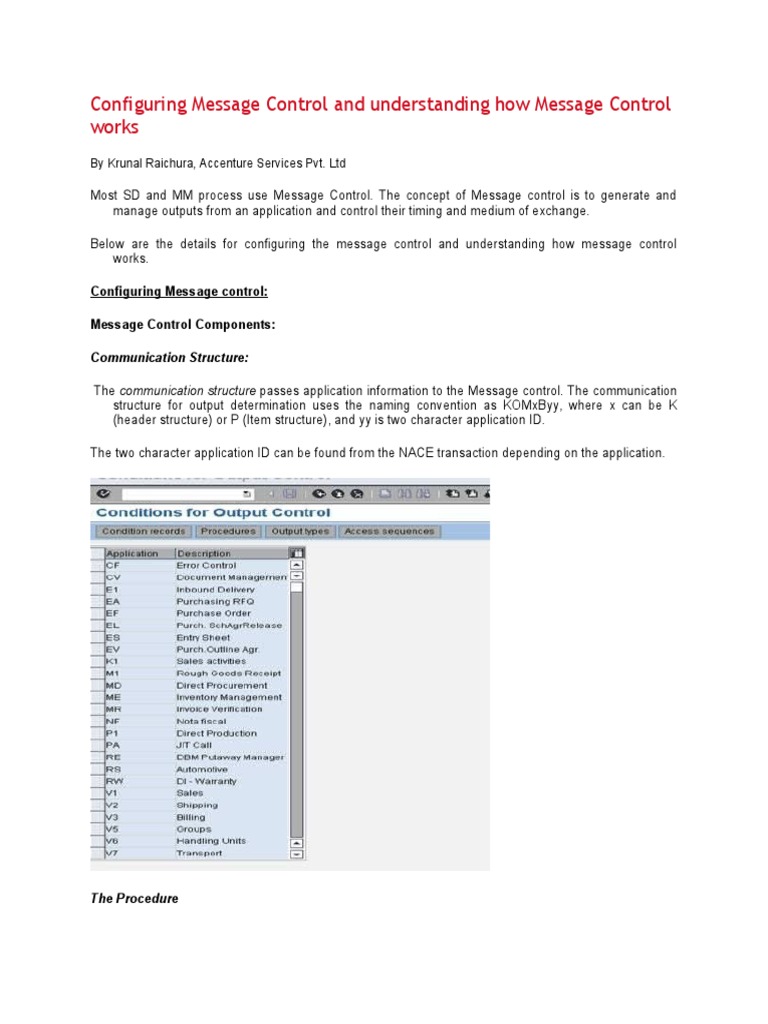 Configuring SAP Message Control | PDF | Electronic Data Interchange ...