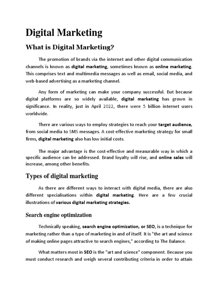 Digital Marketing Strategies Overview | PDF | Digital Marketing ...