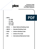 Common Code Requirements For Fire Alarm Systems (1996)