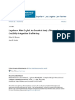 Legalese v. Plain English - An Empirical Study of Persuasion and C
